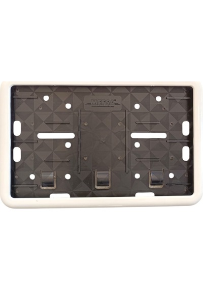 Çerçeveli Motor Plakalık Plaka Altlığı Beyaz 17x26 Cm