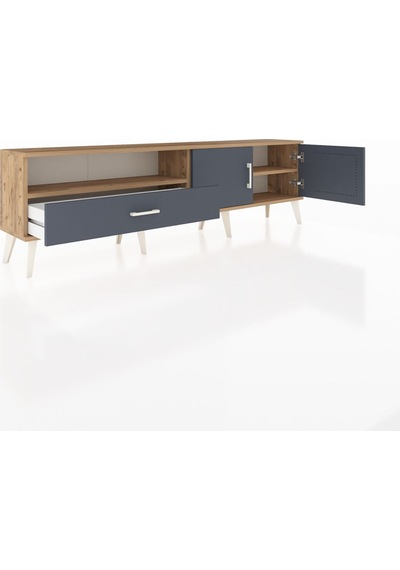 Arges Tv Ünitesi 2 Raflı Tek Çekmeceli 2 Kapaklı 176x30x51 Çam-antrasit/antrasit Antrasıt/antrasıt Arges Tv Ünitesi 2 Raflı Tek Çekmeceli 2 Kapaklı 176x30x51 Çam-antrasit/antrasit Antrasıt/antrasıt