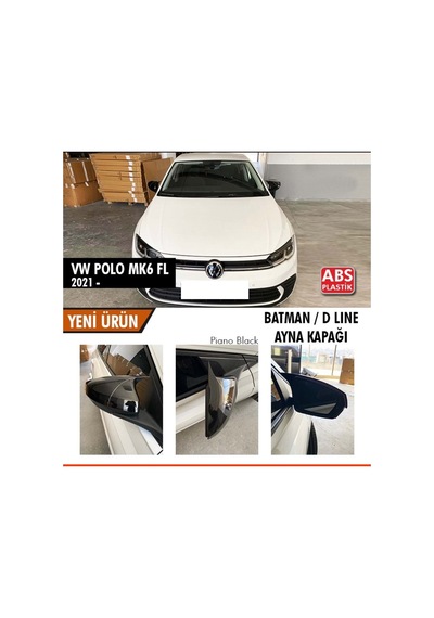 Volkswagen Polo Mk6 Fl Batman Yarasa Ayna Kapağı Piano Black / 2018 -