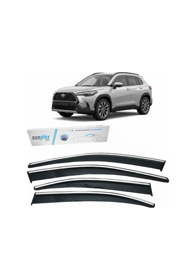 Sunplex Toyota Corolla Cross 2020- Krom Cam Rüzgarlığı 4 Parça