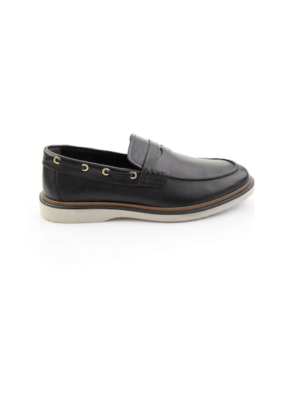 Siyah Hakiki Deri Erkek Loafer Ayakkabı E01698626003 Siyah