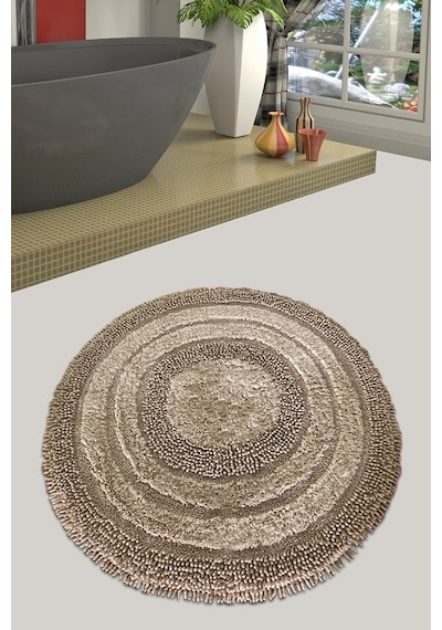 Macoroni Taş 100X100 Cm Banyo Halısı %100 Doğal Pamuklu