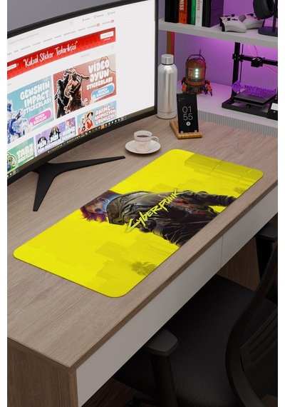 Cyberpunk 2077 Kaymaz Dikişli Kauçuk Oyuncu Mousepad V5 - 70x30 Xl Gaming Mouse Pad Fare Altlığı