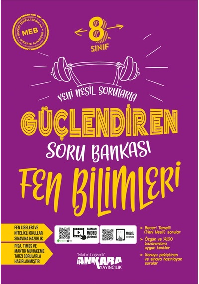 Ankara Yayınları 8. Sınıf Güçlendiren Matematik + Fen Bilimleri Soru Bankası Seti