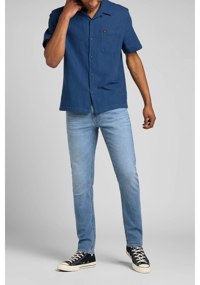 Lee Luke Slim Fit Dar Kesim Normal Bel Mavi Esnek Jean Kot Pantolon Fresh Mid Worn İn