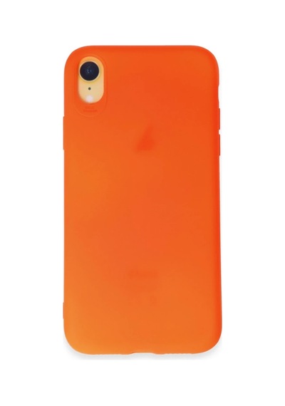 Apple İphone Xr Kılıf First Silikon - Parlak Turuncu 0.2M-Çok Renkli