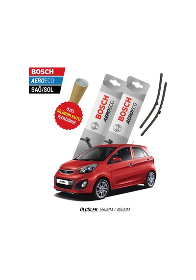 Bosch Aeroeco Kia Picanto Silecek Seti (2011-2016)