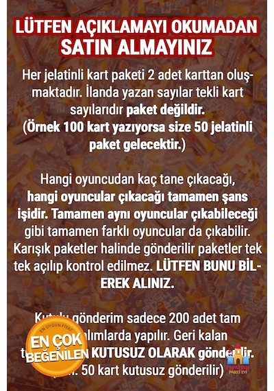 Süper Final 2023 Futbol Oyuncu Kartları - All Star 10. Yıl Özel Tasarım 400 Adet
