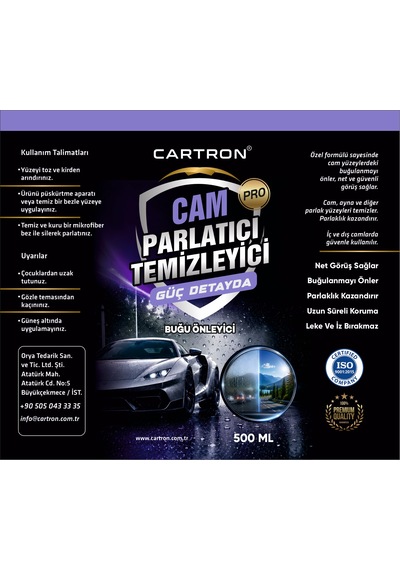 Cartron Cam Temizleyici Ve Parlatıcı 500ml