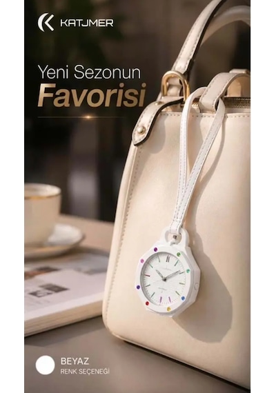 Katjmer Boyol Pop Renkli Saat Beyaz