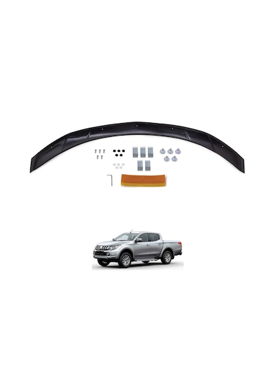 Cappafe Mitsubishi L200 Ön Kaput Koruyucu Rüzgarlığı 4Mm Akrilik N11.17425