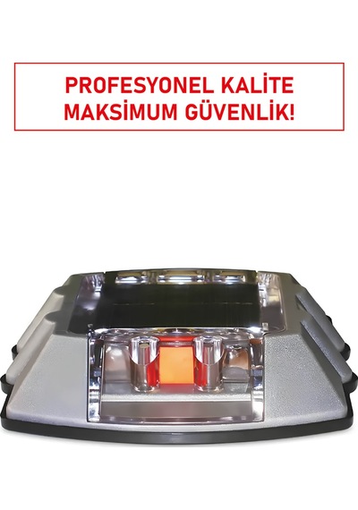 11921 Slk Solar Yol Butonu Güneş Enerjili, 3+3 Led Flaşör, Alüminyum Gövde, Ip65 Koruma