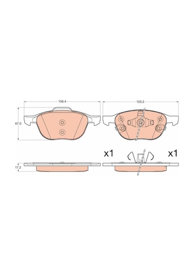 On - 191 - Fren Balatası Yeni Connect Chc 1.6 /1.5 Tdci 15 C-max 06 Kuga 08 Mazda 3 03 Mazda 5 05 Mazda - Dpmıx-hb - 5 10