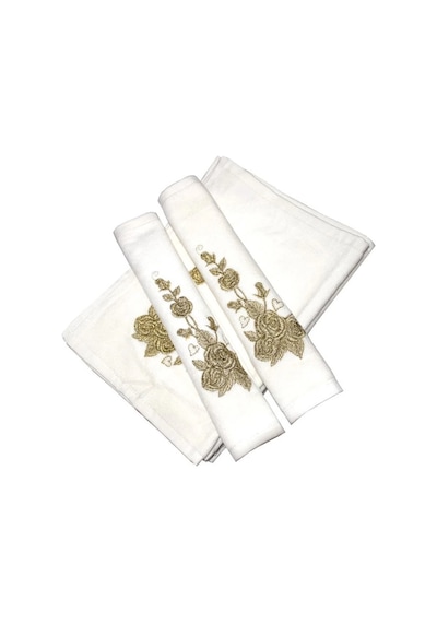 Bulteks Simli Nakışlı Kadife Desen 4 Havlu 30x50 4 Renk