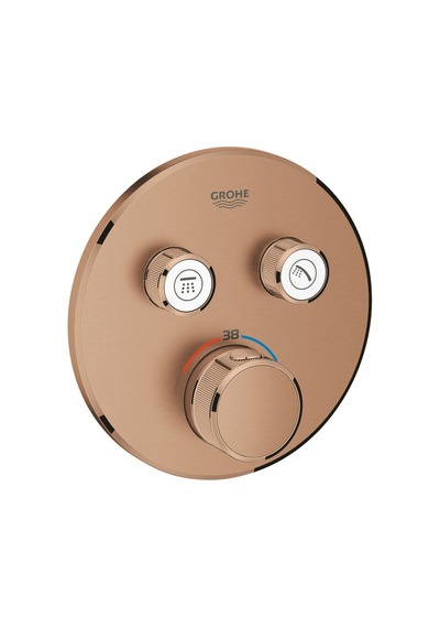 Grohe Grohtherm Smartcontrol Çift Valfli Akış Kontrollü Ankastre Termostatik Duş Bataryası - 29119Dl0 Bakır