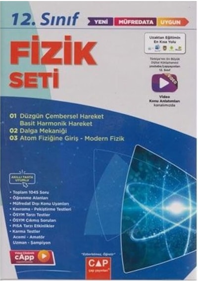 2022 12.Sınıf Anadolu Lisesi Fizik Seti -  Çap Yayınları