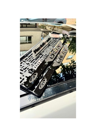 Premium Pleksi Glass Koku Hediyeli 2 Adet Chery Uyumlu Plakalık - 794531087