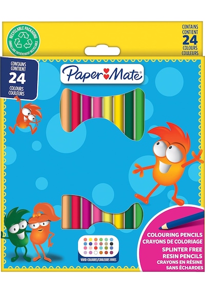 Paper Mate Çocuk Boya Kalemi Önceden Kesilmiş Renkli Kalemler, Renk Çeşitliliği, 24 Kalem Diğer
