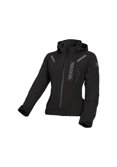 4riders Alice Pro Korumalı Softshell Kadın Motosiklet Montu Siyah