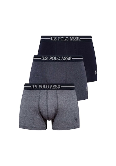 U.S. Polo Assn. Erkek Lacivert - Lacivert Melanj 3 Lü Boxer 80306