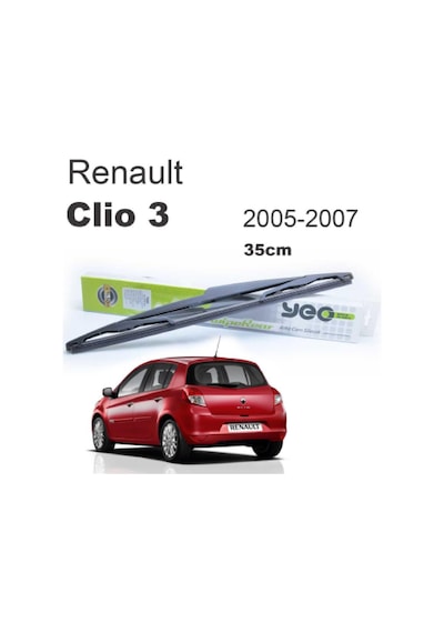 NVR Renault Clio 3 Arka Silecek Süpürgesi 2002 - 2007 35 cm