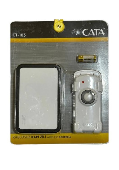 Kablosuz Kapı Zili Ve Pilli Hasta Çağrı Cihazı Dijital Sinyal Zil Seti-cata Ct-103