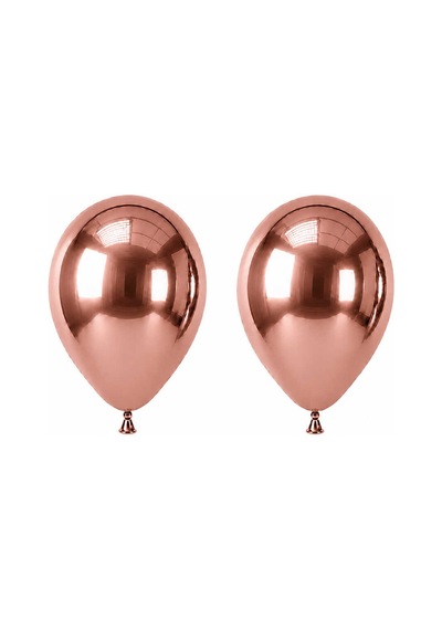 Rose Gold Renk Lateks Krom Balon 45 Cm - 2 Adet Pembe