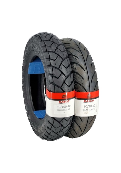 Ralco Tyres 90/100-10 Ve 90/90-10 Tubeless - Dubleks Motosiklet Lastik Takımı