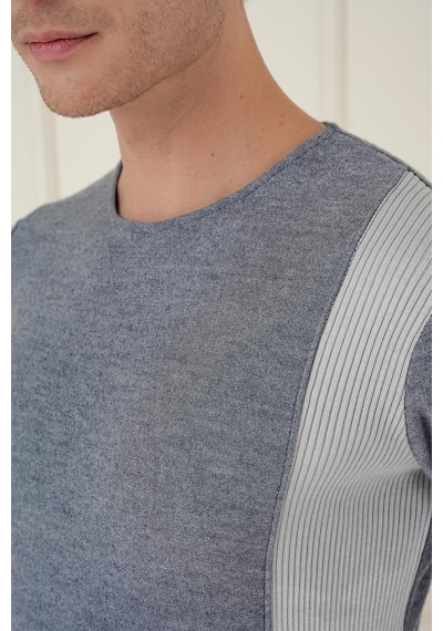 Efor Tr 871 Slim Fit İndigo Klasik Triko Indigo