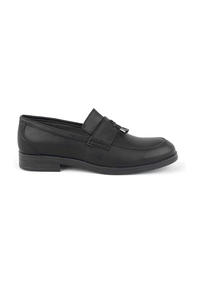 Rakerplus Loafer Siyah Mat Erkek Klasik Çocuk Ayakkabı