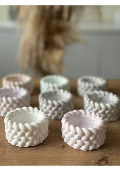 Bernami Mumluk Şamdanpinterest Burgulu Boş Beton Mumluk 10 Lu Set El Yapımı Taş Tozu Diğer