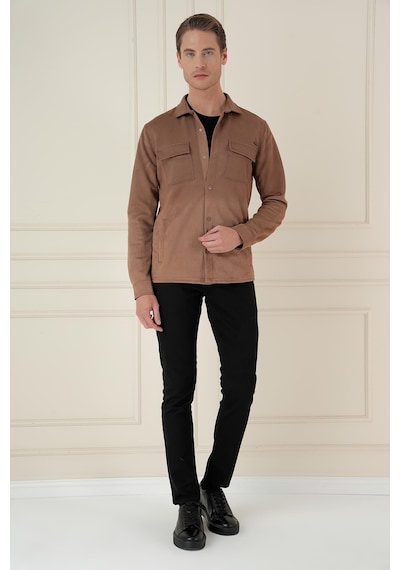 Efor G 1578 Slim Fit Camel Klasik Gömlek Camel Efor G 1578 Slim Fit Camel Klasik Gömlek Camel