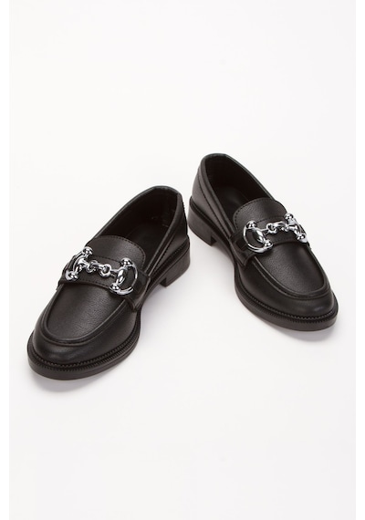 Dakota Kadın Loafer Makosen Casual Tokalı Günlük Ayakkabı Siyah