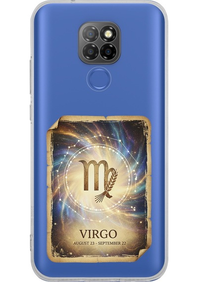 General Mobile Gm 20 İle Uyumlu Burç Kartları Başak Tasarımlı Şeffaf Silikon Kılıf Şeffaf