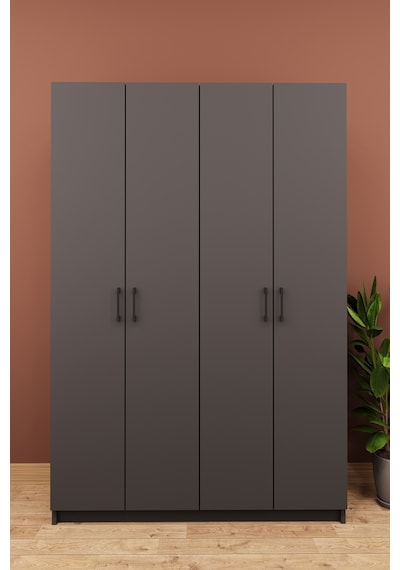 Asra Trend Vestiyer & Portmanto V-08 %100 MDF 4 Kapaklı Askılı Çok Raflı Ayakkabılık Koyu Gri Asra Trend Vestiyer & Portmanto V-08 %100 MDF 4 Kapaklı Askılı Çok Raflı Ayakkabılık Koyu Gri