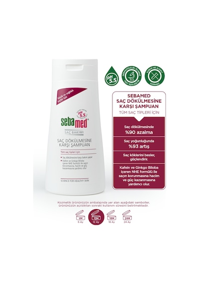 Sebamed Saç Dökülmesine Karşı Etkili Kafein ve Ginkgo Biloba İçerikli Şampuan 400 ML