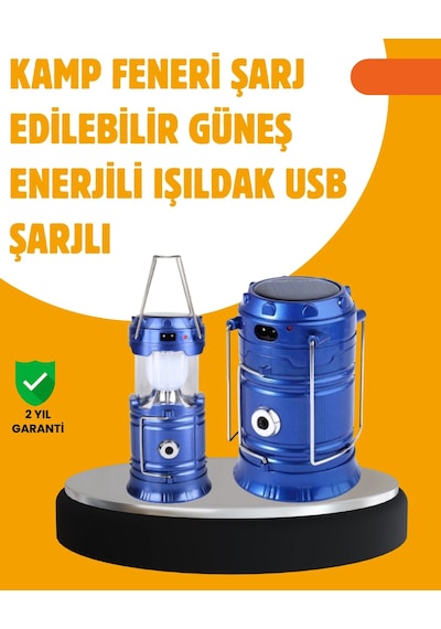 Mey İthalat Usb Şarjlı Çok Fonksiyonlu Kamp Feneri Taşınabilir Ve Dayanıklı Çok Renkli 13998609