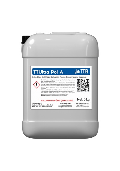Ttultrapola Beton Cilası, Şeffaf Yüzey , Tozuma Önleyici Kaplama Malzemesi-5 Kg