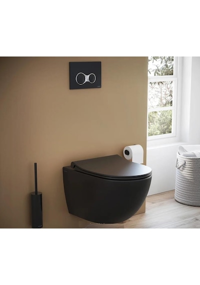 Sento Soft Slim Klozet Kapağı-dp-m.siyah 120-483-009 Yavaş Kapanır