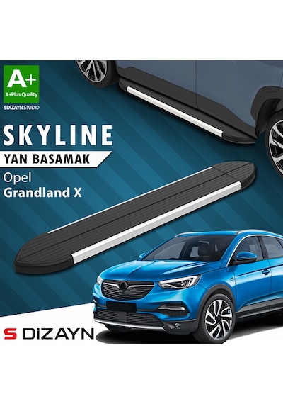S-dizayn Opel Grandland X Skyline Aluminyum Yan Basamak 183 Cm 2017-2024 A+ Kalite