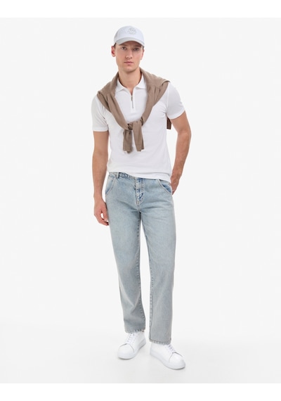Pierre Cardin Erkek Ekru Tişört Basic 50325311-vr019