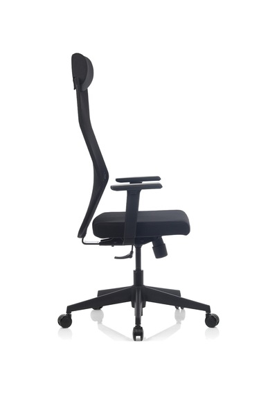 Bürosit Rima 9 Başlıklı Ayarlı Kolçak Çalışma Koltuğu Kumaş Siyah
