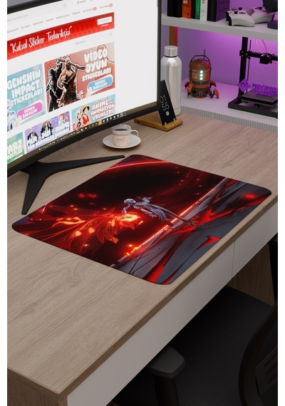 Arlecchino Genshin Impact Anime Gacha V4 - 48x40 Xl Gaming Mouse Pad Fare Altlığı