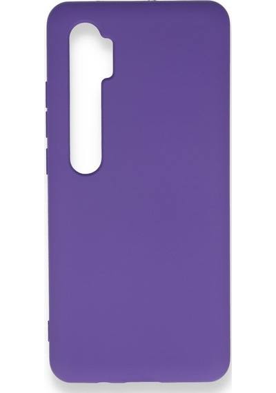 Xiaomi Mi Note 10 Lite İçi Kadife Kaplı Esnek Silikon Kapak Ryc/ Nano Lansman Mor