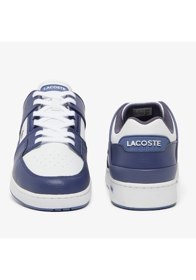 Lacoste Sport Court Cage Leather Mens Blue White Sneaker Hakiki Deri Erkek Günlük Spor Ayakkabı Beyaz