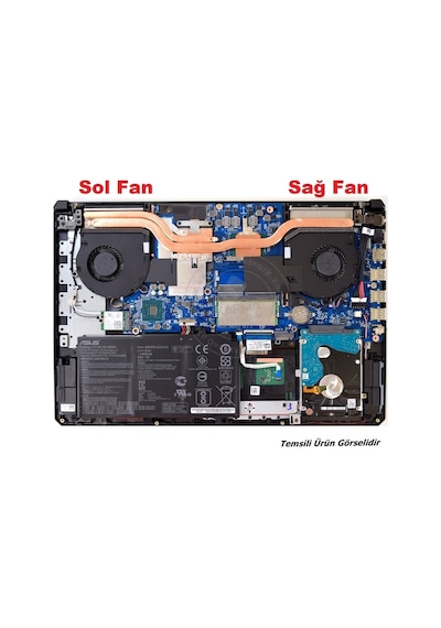 Asus Uyumlu Rog Tuf Gaming Fx504 Fx504G Fx504Gm Fx504Gd Fanı V1 (Sol)