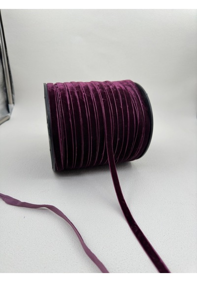 Paşateks- 1 Cm Düz Kadife-5 Metre -a.vişne Çürüğü