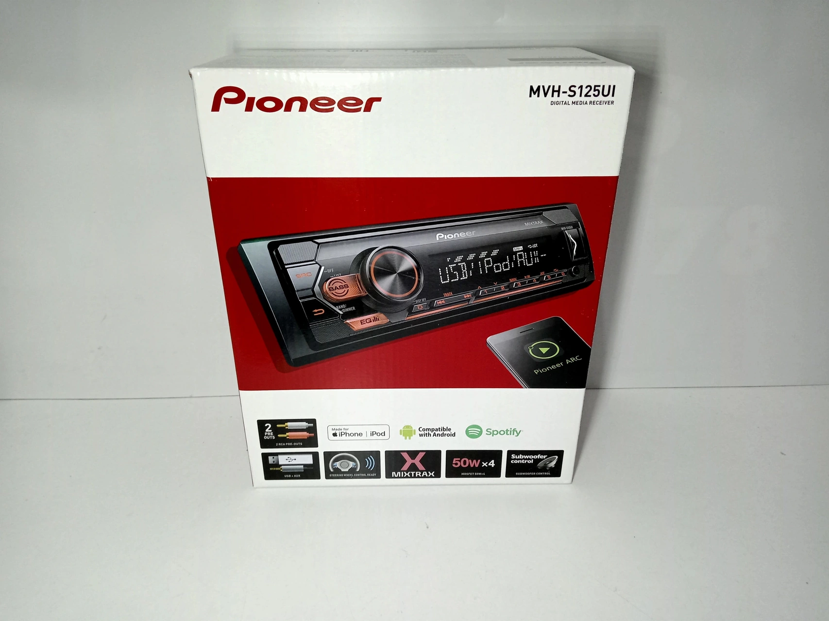 Pioneer Teyp - Mvh-s125uı - Çift Amfi Çıkışlı , Usb , Aux Ve Ekstra Bass