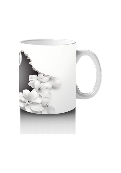 Bulutlar Arasında Sevimli Zebra Baskılı Kahve Kupası Renkli