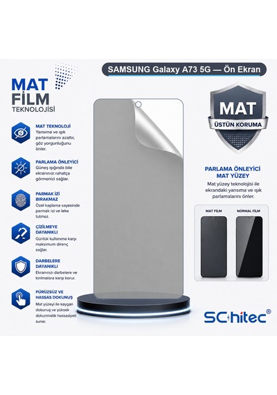 Samsung Galaxy A73 5g Uyumlu Ön Yüzey Mat Hidrojel Ekran Koruyucu
